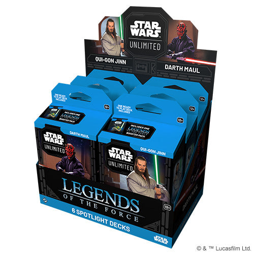 STAR WARS UNLIMITED - LEGENDS OF THE FORCE SPOTLIGHT DECK DISPLAY INGLÉS
