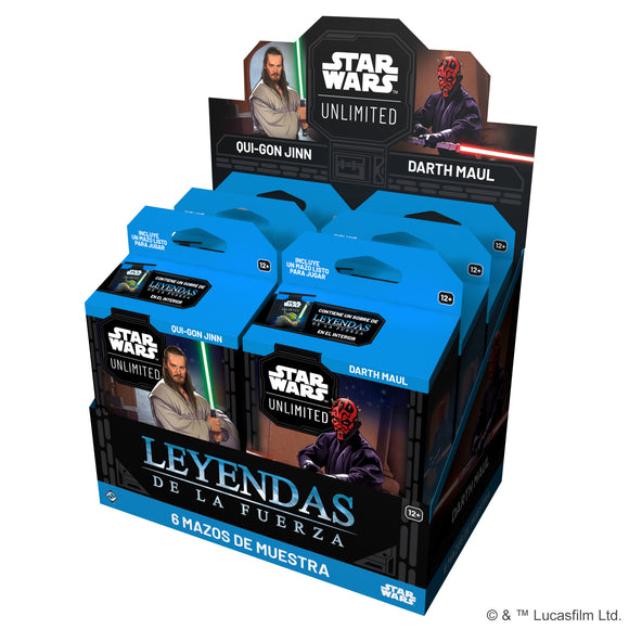 STAR WARS UNLIMITED - LEGENDS OF THE FORCE SPOTLIGHT DECK DISPLAY ESPAÑOL