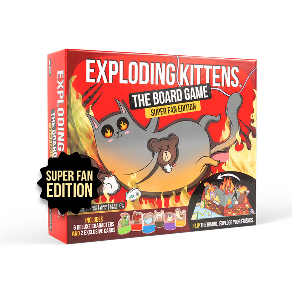 EXPLODING KITTENS THE BOARD GAME - SUPER FAN EDITION (PREMIUM VERSION)